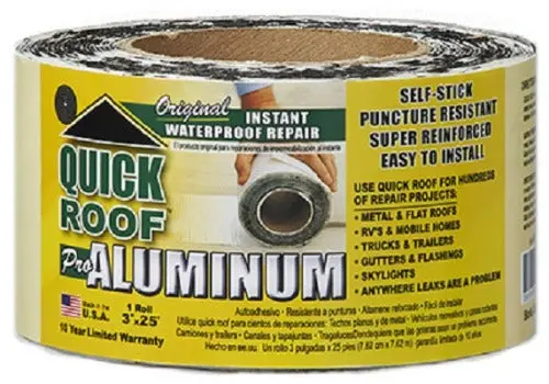 Cofair Qr325 3" X 25' Quick-Roof Aluminum Waterproof Roof Repair Seal Tape - Quantity Of 5 1