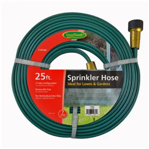 Green Thumb Gtfs25 25' Foot 3-Tube Vinyl Sprinkler / Soaker Hose - Quantity Of 3 1