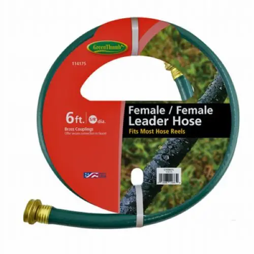 Green Thumb Gtrem6ffl 5/8" Inch X 6' Foot Female To Female Leader Hose For Hose Reels - Quantity Of 6 1