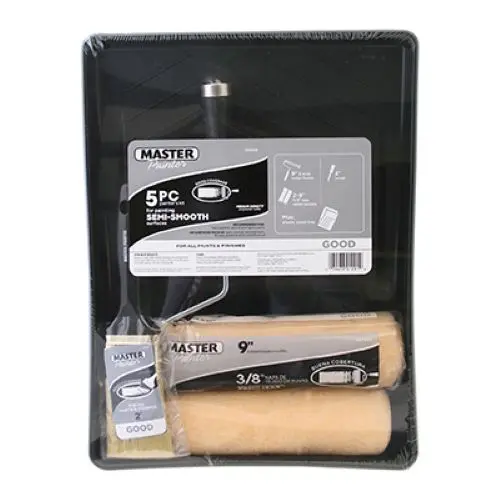 Master Painter Mpts-5Pc 5-Piece Paint Tray Set With Brush & Roller - Quantity Of 3 1