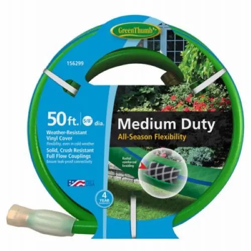 Green Thumb Gtaw5850 All-Weather 5/8" Inch X 50' Foot Medium-Duty Garden Hose - Quantity Of 10 1