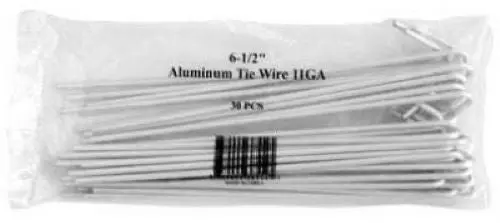 Midwest Air Tech 328554C 30-Pack 6.5" 11 Gauge Aluminum Fence Tie Wires - Quantity Of 50 1