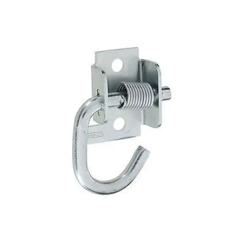 National Mfg N237-040 Zinc Plated Spring Loaded Rope Tarp Hooks Brackets - Quantity Of 15 1