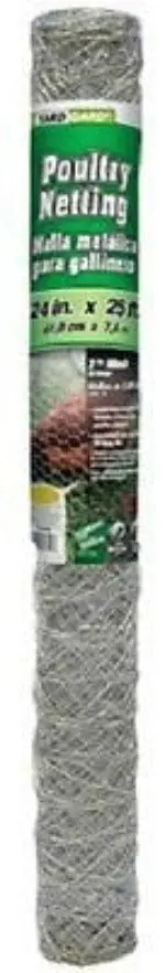 Midwest 308464B 24" X 25' 2" Poultry Netting Chicken Wire Fence Fencing - Quantity Of 4 1
