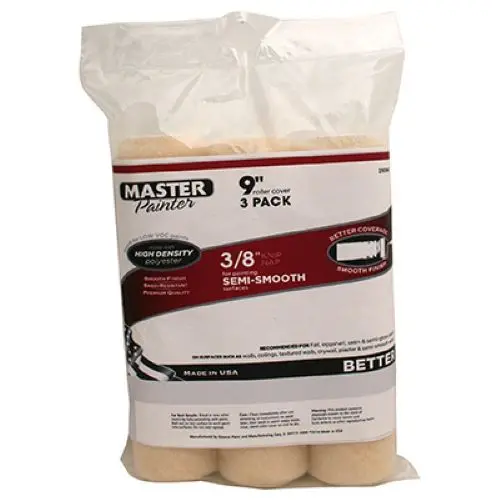 Master Painter Mpr938-3Pk 3-Pack Of 9" Inch X 3/8" Inch Nap Knit Paint Roller Covers - Quantity Of 1 1