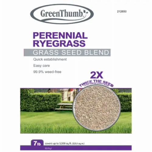 Green Thumb Gvprg7 7 Lb Bag Of Perennial Ryegrass Blend / Mix Grass Seed - Quantity Of 3 1