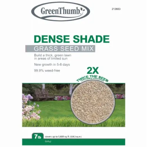 Green Thumb Gtshd7 7 Lb Bag Of Dense Shade Shady Grass Seed Mix Blend - Quantity Of 6 1