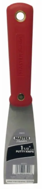 Master Painter 4823Tv 1.5" Inch Stiff Putty Knife With High Carbon Steel Blade - Quantity Of 24 1