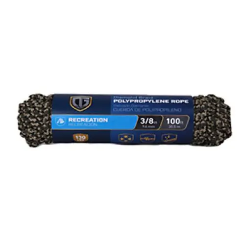Tru-Guard 642851 Roll Of 3/8" X 100' Foot Camouflage Polypropylene Rope - Quantity Of 2 2