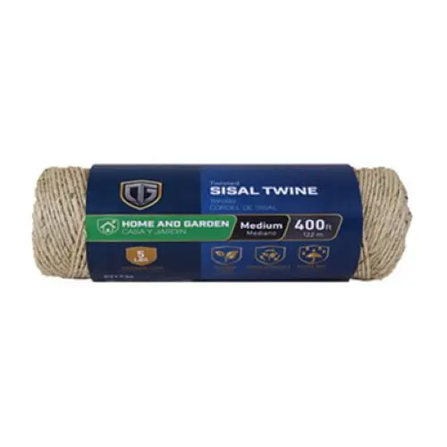 Tru-Guard 642091 1-Ply X 400' Foot Roll Of Natural Fiber Twisted Sisal Twine - Quantity Of 8 1