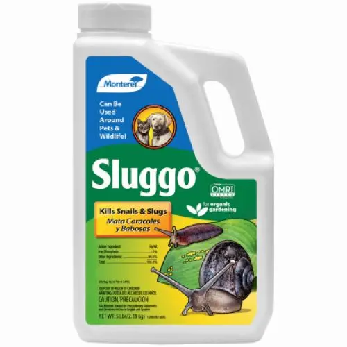 Monterey Sluggo Lg6530 5 Lb Jug Of Natural Organic Slug & Snail Killer Bait - Quantity Of 5 1