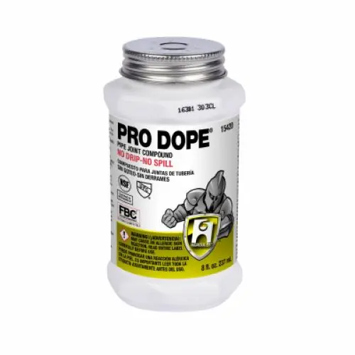 Oatey 15420 Hercules 1/2 Pint Bottle Of Pro Dope Pipe Joint Dope / Plumbing Thread Sealant - Quantity Of 4 1