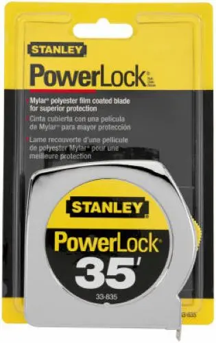 Stanley 33-835 35' Foot Powerlock Classic Tape Measure Ruler - Quantity Of 3 2