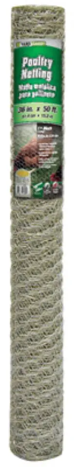 Midwest Air 308421B 36" X 50' 1" Mesh Galvanized Poultry Netting Chicken Wire Fence - Quantity Of 4 1