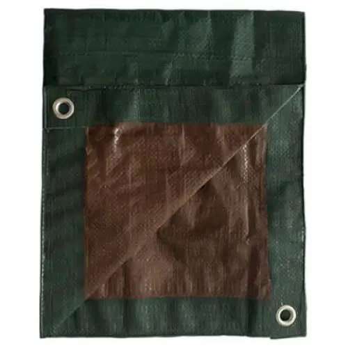 Itm Md-Gt-Gb-1012 10' Foot X 12' Foot Green/Brown Polyethylene Storage Tarp Cover - Quantity Of 1 1