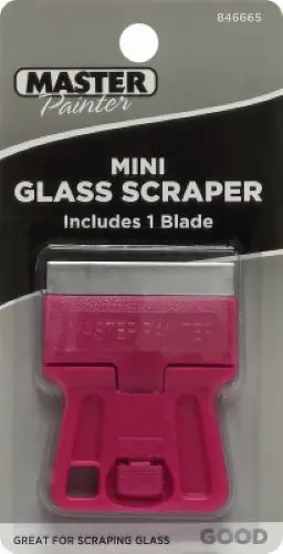 Master Painter Gsm Pocket Size Mini Glass / Window Razor Scraper With Blade - Quantity Of 60 1
