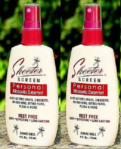 Skeeter Screen 90200 4 Oz Bottle Of Deet Free Essential Oil Mosquito Repellent - Quantity Of 2 1