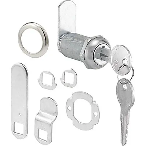 Prime Line Ccep 9950Ka 1-3/8" Stainless Steel Keyed Alike Drawer / Cabinet Lock - Quantity Of 4 2